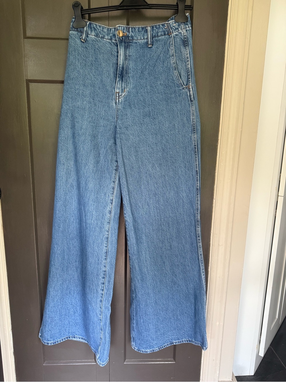 Madewell Light Blue Wide Sweep Denim Trouser